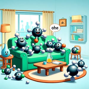 Des molécules d'alcanes au salon.